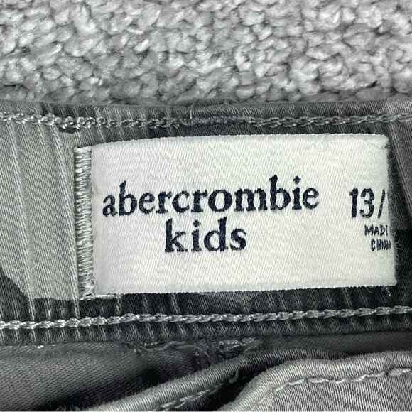 Abercrombie Kids Joggers Girl’s 13/14 Gray Camouflage Cargo Pockets - Picture 6 of 11